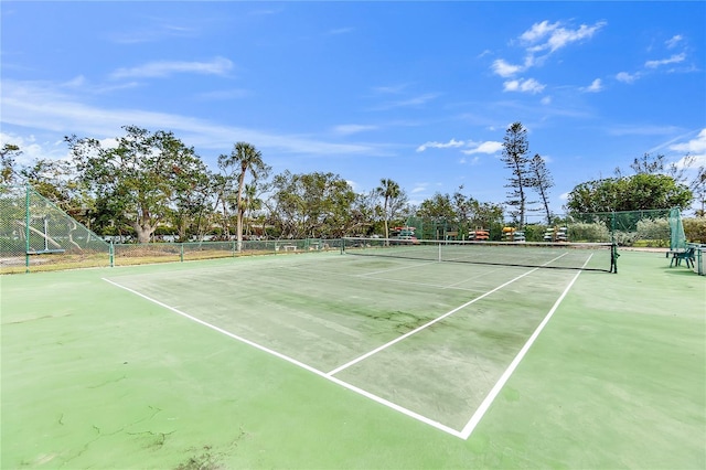 view of tennis court