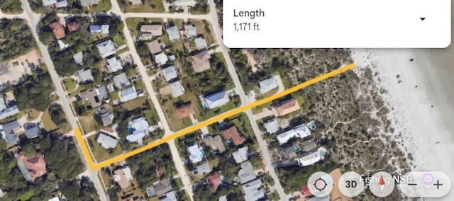 1505 N Peninsula Ave, New Smyrna Beach, FL 32169 - map of property location with property parcel outlined