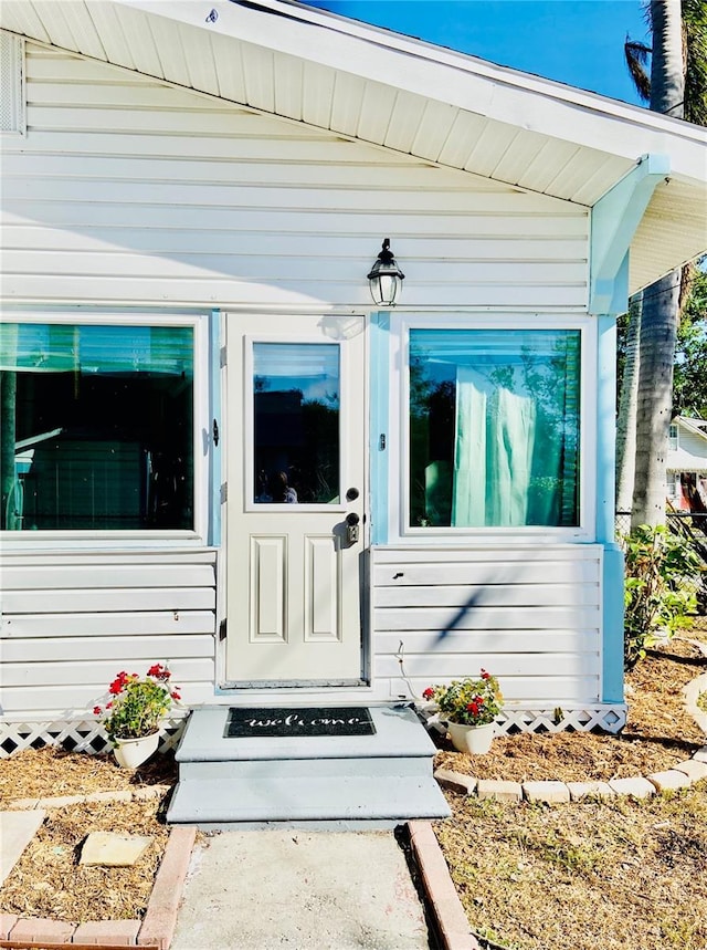 view of doorway to property