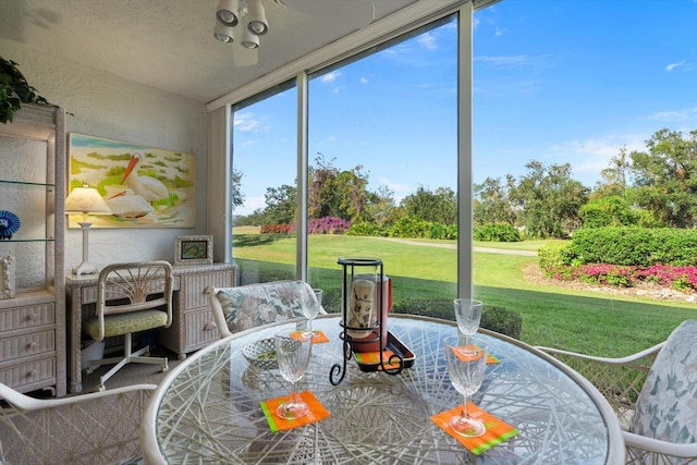 view of sunroom