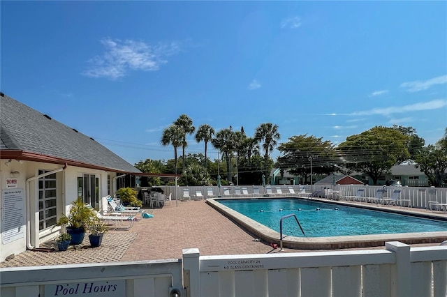 view of pool with a patio