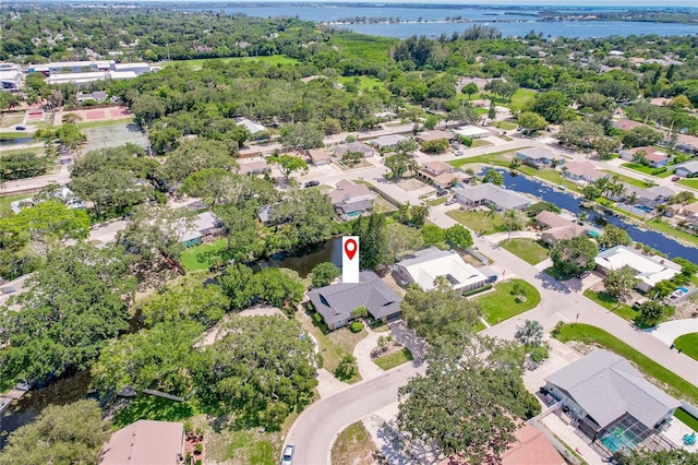 7707 10th Ave NW, Bradenton, FL 34209 - aerial perspective of suburban area with a nearby body of water