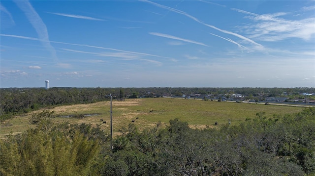 view of landscape featuring a rural view