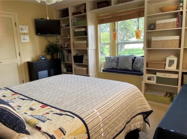 view of carpeted bedroom