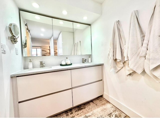 bathroom with vanity