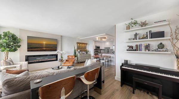 living room featuring hardwood / wood-style floors