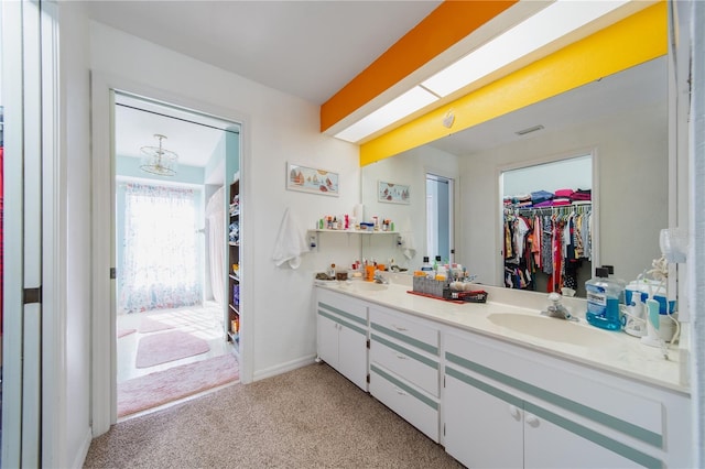 bathroom featuring vanity