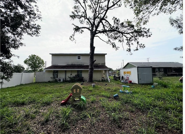 5630 3rd St W, Bradenton, FL 34207 - back of property with a shed