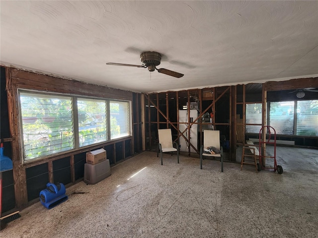 miscellaneous room with ceiling fan