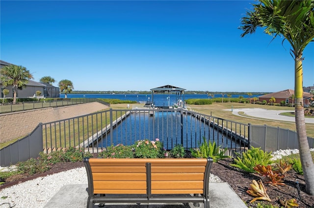 view of water feature