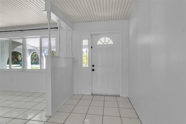 tiled foyer with plenty of natural light