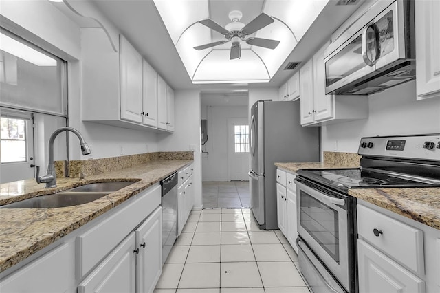 kitchen featuring white cabinetry, sink, and stainless steel appliances