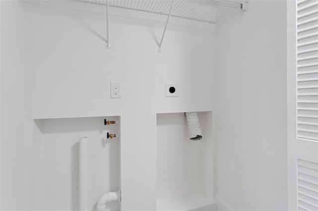 laundry room with washer hookup and electric dryer hookup