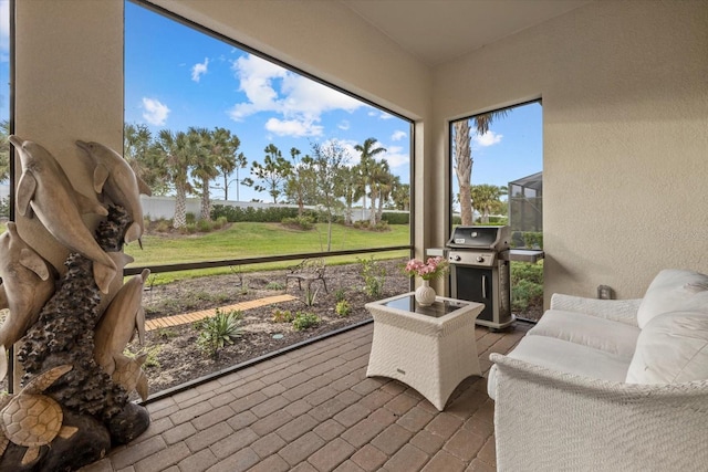 view of sunroom