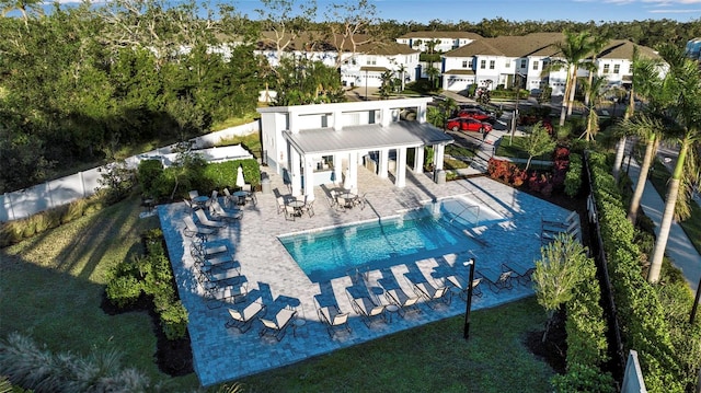 view of pool with a patio area