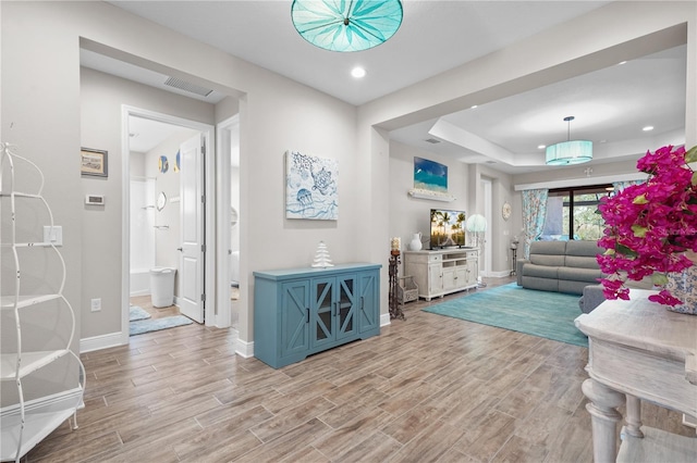 living room featuring hardwood / wood-style floors