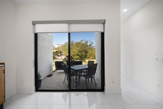 view of dining room