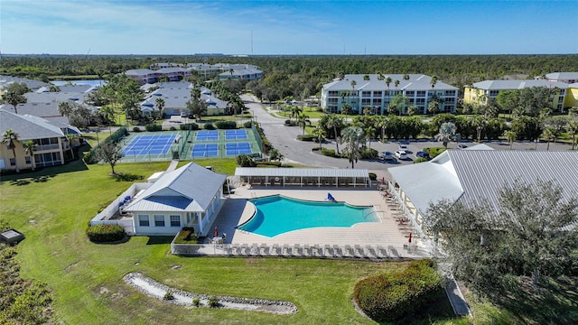 birds eye view of property