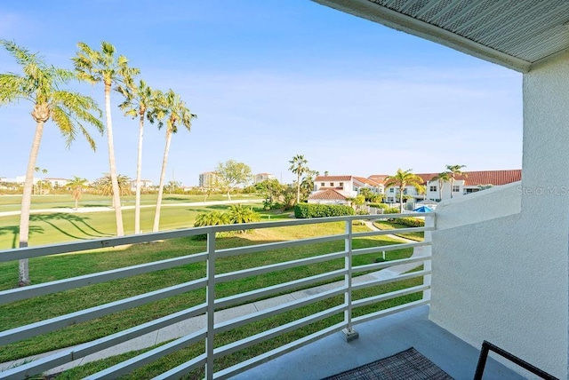 balcony featuring a residential view