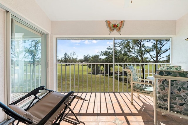 view of sunroom