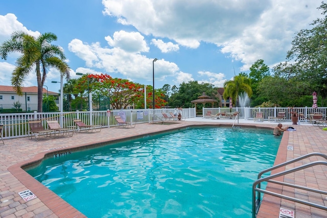 view of pool with a patio area