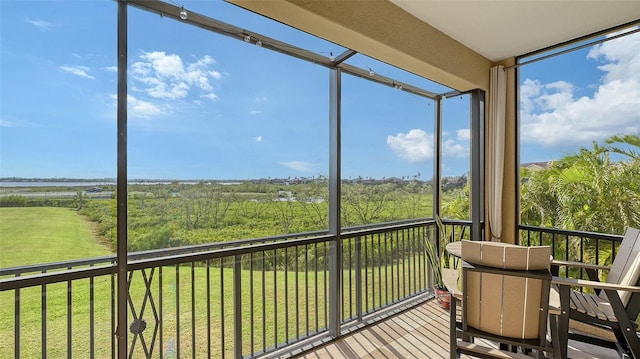 unfurnished sunroom featuring a healthy amount of sunlight