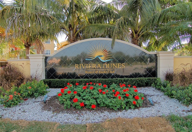 view of community sign