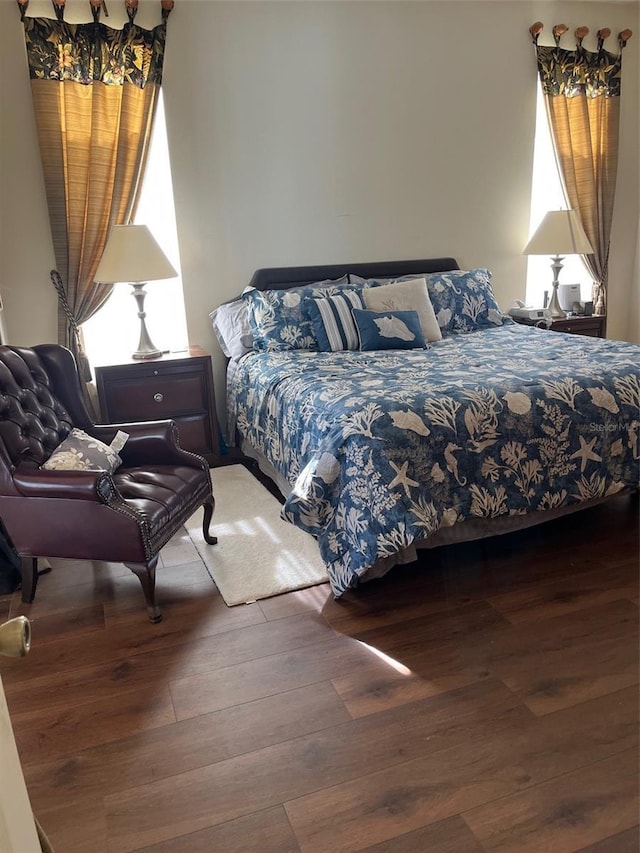 bedroom featuring hardwood / wood-style flooring