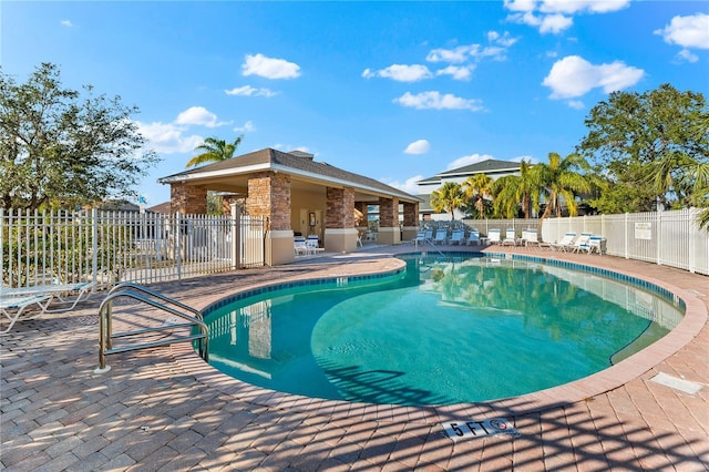 view of pool with a patio area