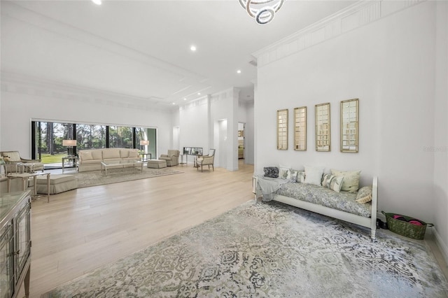 living room featuring light hardwood / wood-style floors