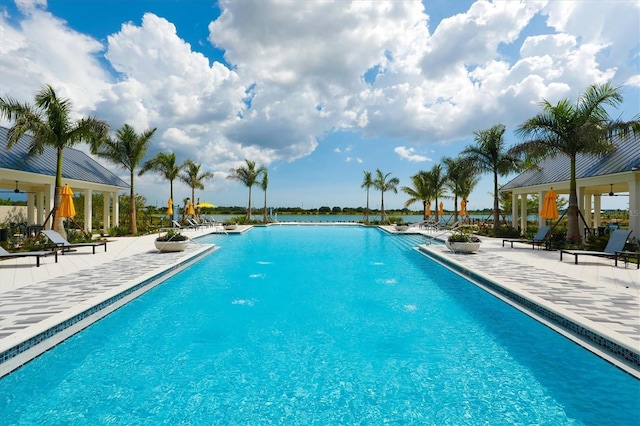 view of pool with a patio