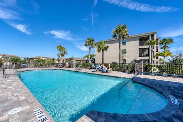 view of pool with a patio