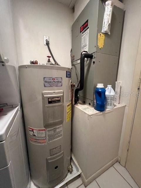 utilities with heating unit and water heater