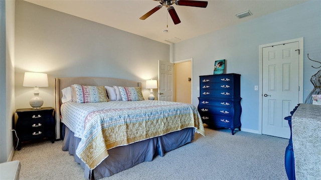 4046 Overture Cir Unit 4046, Bradenton, FL 34209 - bedroom featuring light colored carpet and a ceiling fan