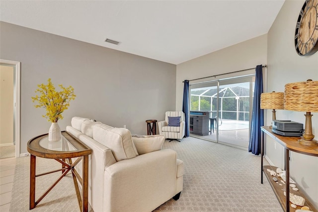 view of carpeted living room