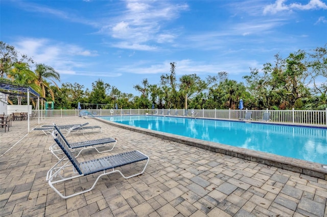 view of pool with a patio area