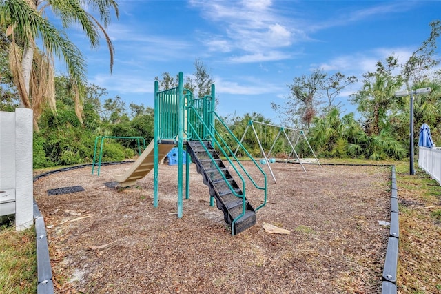 view of jungle gym