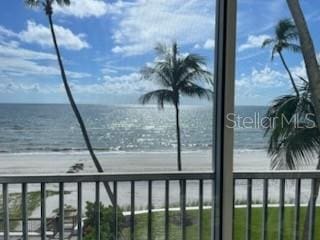 water view with a view of the beach