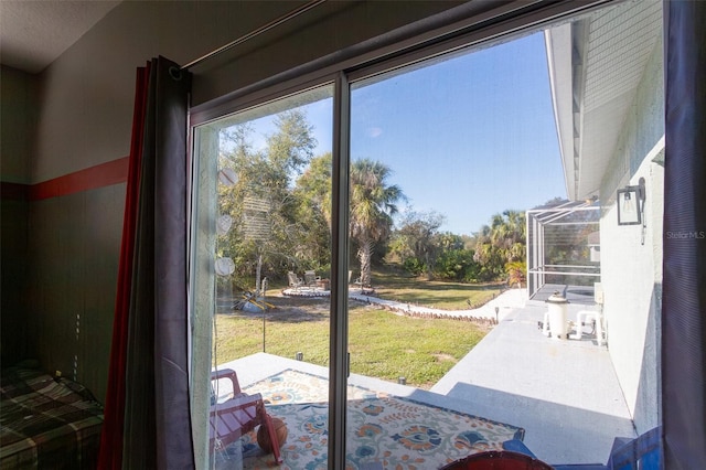 doorway to outside with plenty of natural light