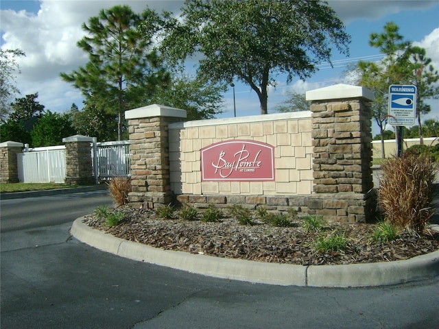 view of community sign