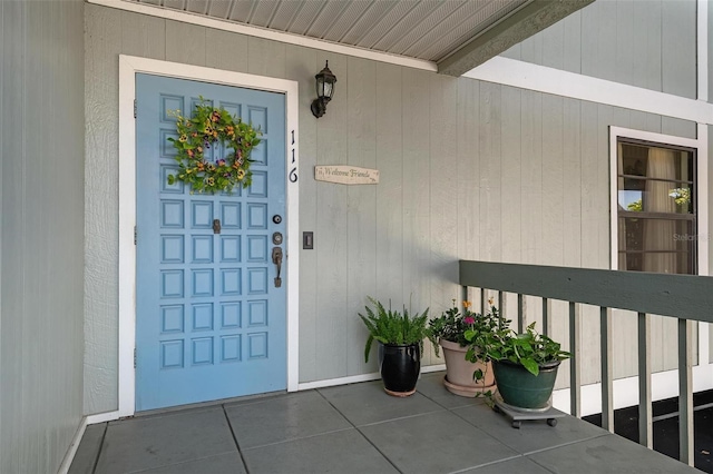 view of doorway to property