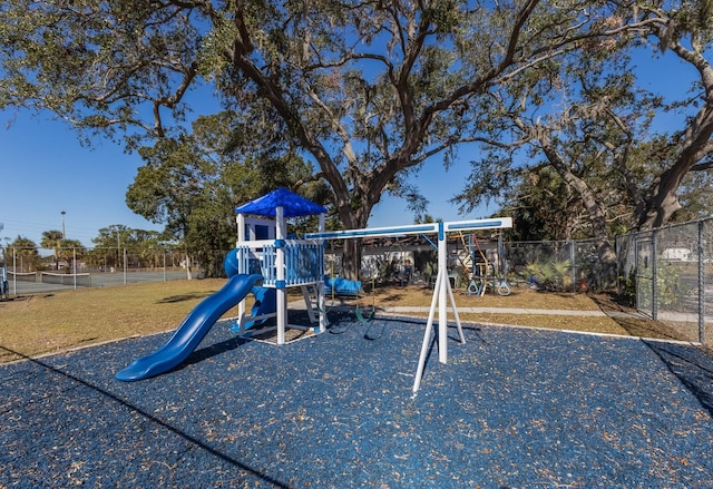 view of jungle gym