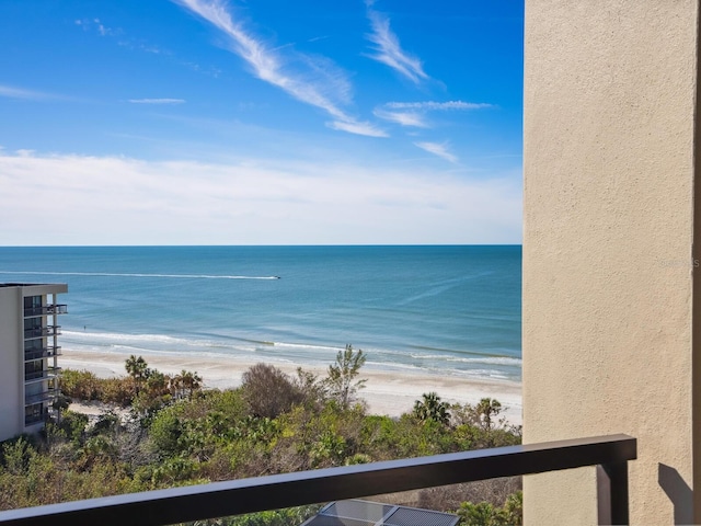 property view of water with a view of the beach