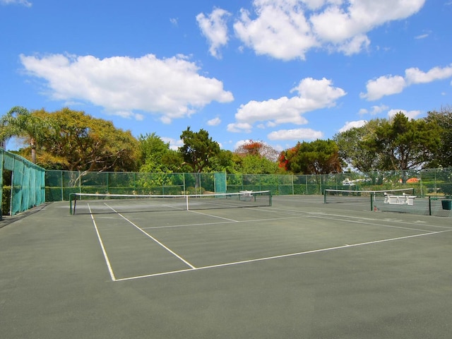 view of tennis court