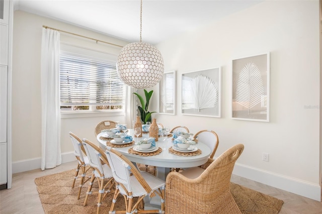 view of dining room