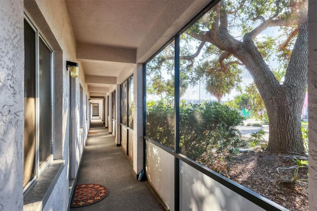 view of sunroom