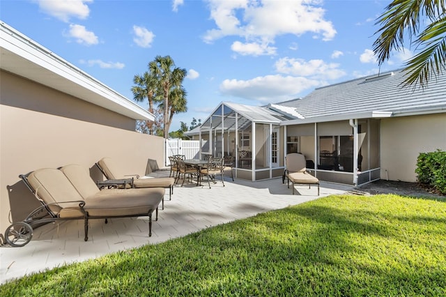 exterior space featuring a sunroom and a lanai