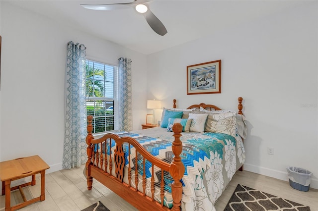 bedroom with ceiling fan