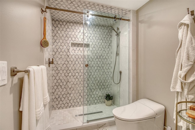 2105 Gulf Of Mexico Dr Unit 3303, Longboat Key, FL 34228 - full bathroom featuring toilet and a shower stall