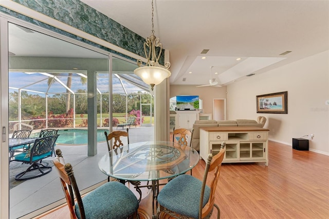 dining room featuring light wood-type flooring